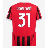 Maglia Calcio AC Milan Strahinja Pavlovic #31 Prima Divisa 2024-25 Manica Corta